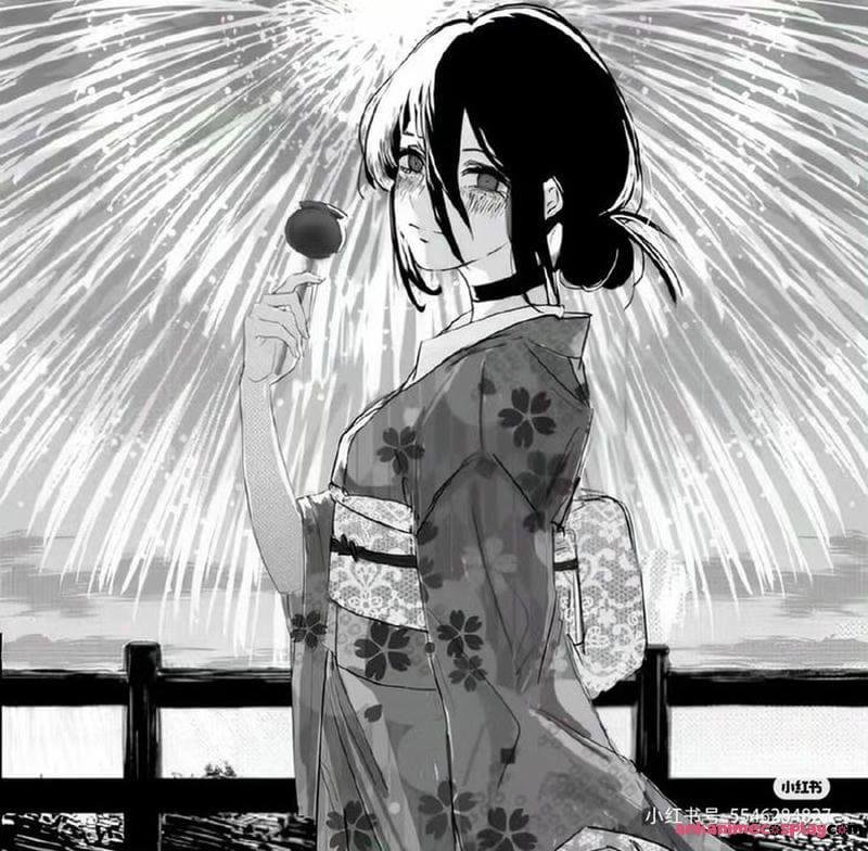 ảnh anime nữ trắng đen ngầu